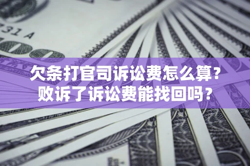 北京欠条打官司诉讼费怎么算？败诉了诉讼费能找回吗？